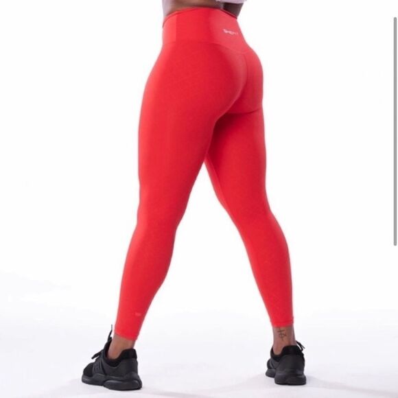 Shefit Boss Legging High Waisted Diamond Embossed Print Rush Red - Picture 1 of 13